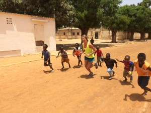 Keeping the training up in Senegal, with some company on my strides!